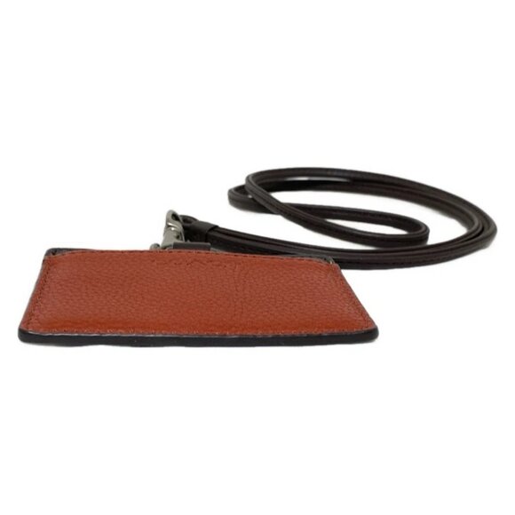 COACH Camden Leather E/W Lanyard F62763 Clear Dark Brown Brown Leather - - Picture 3 of 6